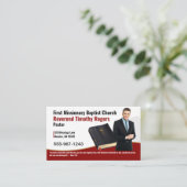 Carte De Visite Burgundy Pasteur ou diacre (Debout devant)