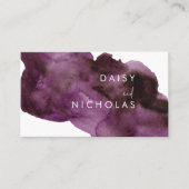Carte De Visite Burgundy Purple Aquarelle moderne Professionnel (Devant)