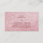 Carte De Visite Burgundy Wine Bartender Sommelier Rose Gold (Dos)