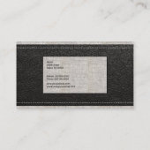 Carte De Visite Burlap moderne (Dos)
