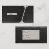 Carte De Visite Burlap moderne (Devant / Derrière)