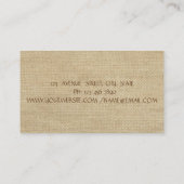 Carte De Visite Burlap vintage (Dos)