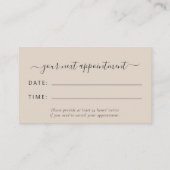 Carte De Visite Burnt Orange Agate Ivory Silk Stylist Appointment (Dos)