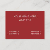 Carte De Visite Burritos Je Ne Mange Que Burrito (Dos)