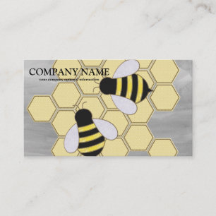 Carte De Visite Bus Apiculteur Abeille à Miel en Nid d'Abeille Vin