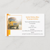 Carte De Visite Bus blanc orange chauffeur Bus scolaire jaune (Devant)