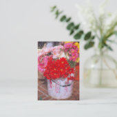 CARTE DE VISITE BUS.CARD/FLEURS PERSONNALISABLES EN BUC PEINT (Debout devant)