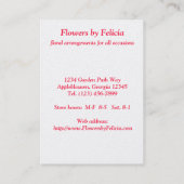 CARTE DE VISITE BUS.CARD/FLEURS PERSONNALISABLES EN BUC PEINT (Dos)