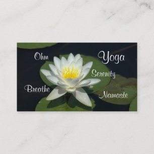 CARTE DE VISITE BUS.CARD/LOTUS BLANC PERSONNALISABLE BLOSSOM.