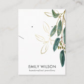 CARTE DE VISITE BUS D'AFFICHAGE D'ÉCRAN EUCALYPTUS VERT OR (Devant)