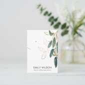 CARTE DE VISITE BUS D'AFFICHAGE D'ÉCRAN EUCALYPTUS VERT OR (Debout devant)