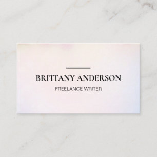 Carte De Visite Bus d'aquarelle rose minimaliste professionnel mod