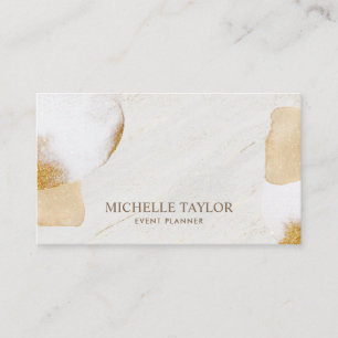 Carte De Visite Bus minimaliste moderne en marbre blanc signature 