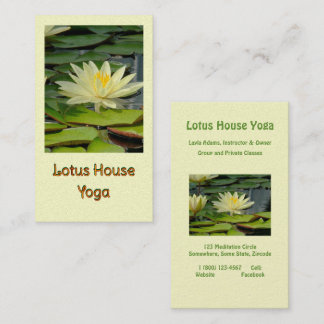 CARTE DE VISITE BUS PERSONNALISABLE. CARTE/BLOSSOM LOTUS JAUNE