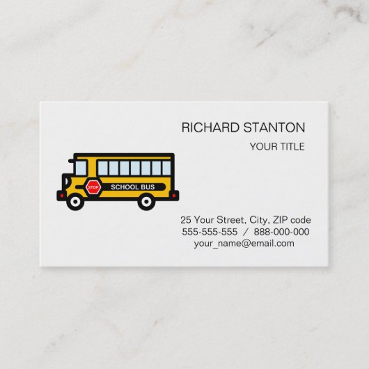 Carte De Visite Bus scolaire (Devant)
