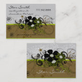 Carte De Visite Bus tourbillonnant Heart Business Lavender - Custo (Devant / Derrière)