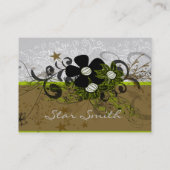 Carte De Visite Bus tourbillonnant Heart Business Lavender - Custo (Dos)