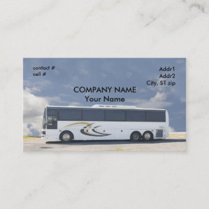 Carte De Visite bus touristique blanc