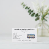 Carte De Visite Bus touristique mignon d'autobus (Debout devant)