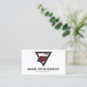 Carte De Visite bus triangle maroon (Debout devant)