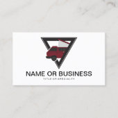 Carte De Visite bus triangle maroon (Devant)
