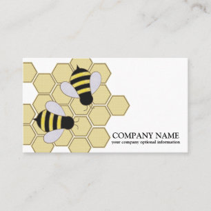 Carte De Visite Bus Vintage Apiculteur Abeille Nid d'Abeille