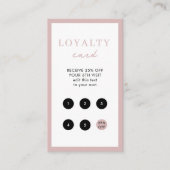 Carte De Visite Bush Pink Business Simple QR Code Loyauté (Devant)