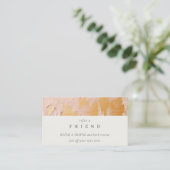 Carte De Visite Bush Pink Gold Paint Texture Envoyer un ami (Debout devant)