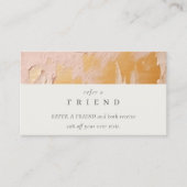 Carte De Visite Bush Pink Gold Paint Texture Envoyer un ami (Devant)