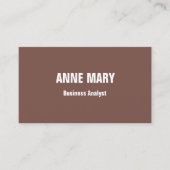 Carte De Visite Business Analyst Terracotta Elegant Modern QR Code (Devant)