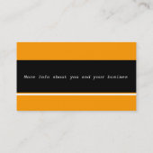 Carte De Visite Business Bold Orange. (Dos)