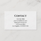 Carte De Visite Business card (Dos)