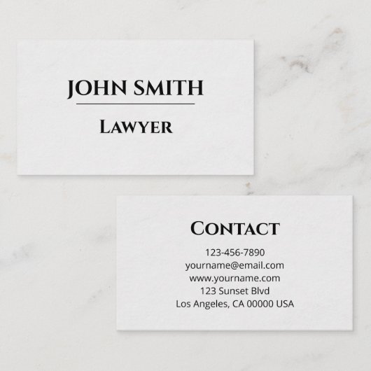 Carte De Visite Business card (Devant / Derrière)