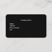 Carte De Visite Business Card (Dos)