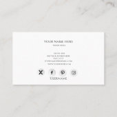 Carte De Visite Business Card (Dos)