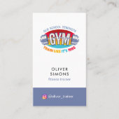 Carte De Visite Business Card for Fitness trainer (Devant)