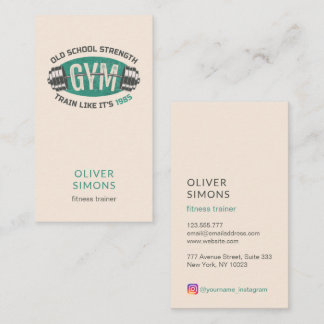 Carte De Visite Business Card for Fitness trainer