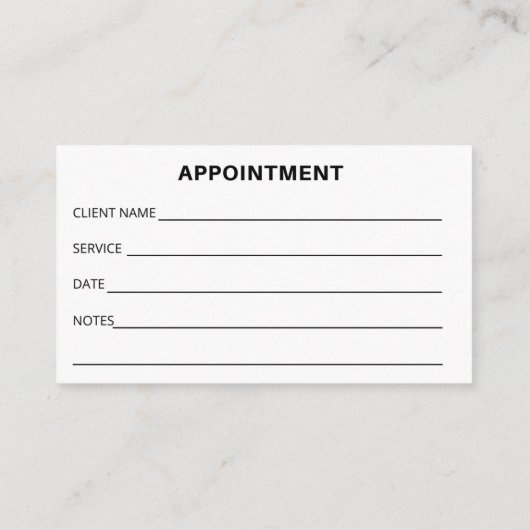 Carte De Visite Business Card für Bäckerei (Dos)