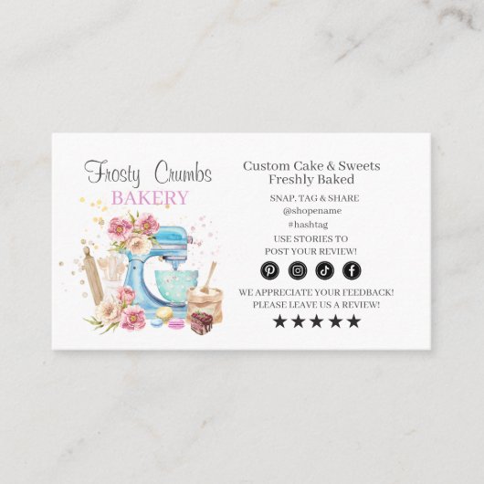 Carte De Visite Business Card für Bäckerei (Devant)