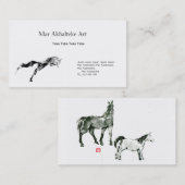 Carte De Visite Business card & horse (Devant / Derrière)