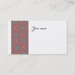 Carte De Visite Business Card Jimette Design Red and grey