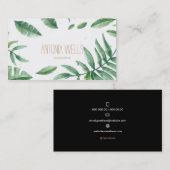 Carte De Visite Business card minimal tropical (Devant / Derrière)