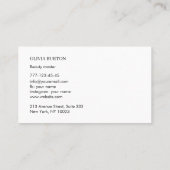 Carte De Visite Business card simple style texture background (Dos)