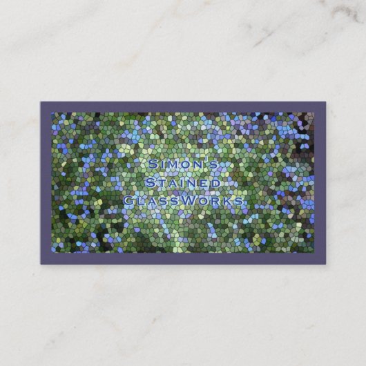 Carte De Visite Business Card, "Stained Glass" (Devant)