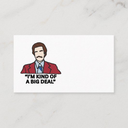 Carte De Visite Business Card Template - I'm Kind of a Big Deal (Devant)