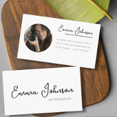 Carte De Visite Business card template with photo, minimalist 
