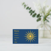 Carte De Visite Business Card with Flag of Macedonia, Greece (Debout devant)