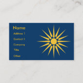 Carte De Visite Business Card with Flag of Macedonia, Greece (Devant)