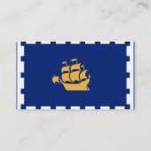 Carte De Visite Business Card with Flag of Quebec City, Canada (Dos)