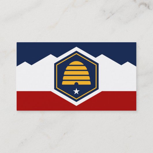 Carte De Visite Business Card with Flag of Utah, USA (Dos)